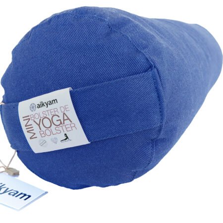 Mini Bolster de Yoga. Cojín Cervical 43 x 13 cm. Reposacabezas, Soporte de Rodillas, Apoyo de empeines