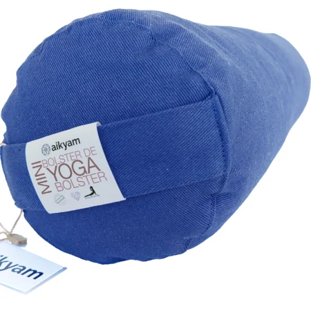 Mini Bolster de Yoga. Cojín Cervical 43 x 13 cm. Reposacabezas, Soporte de Rodillas, Apoyo de empeines