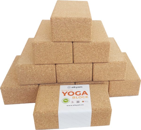 Pack 10+1 - Bloque de Corcho para Yoga y Pilates Cork Block