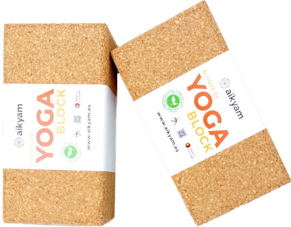 bloques de corcho para yoga